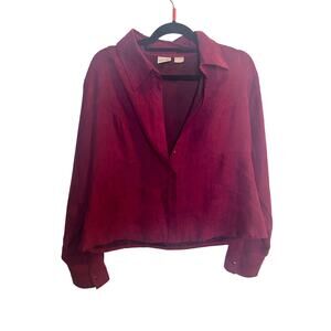 Fiorlini International Red Jacket Blazer Cranberry Holiday Fall Size Large L